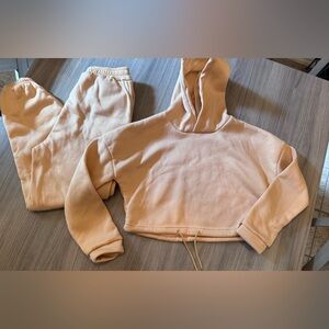 Cozy Tan Hoodie and Jogger Set- NWOT
